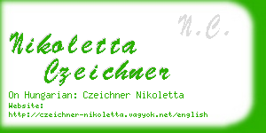 nikoletta czeichner business card